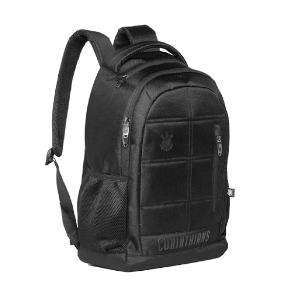 Mochila Corinthians Escolar Esportiva Xeryus All Black Oficial