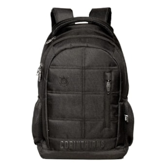 Mochila Corinthians Escolar Esportiva Xeryus All Black Oficial