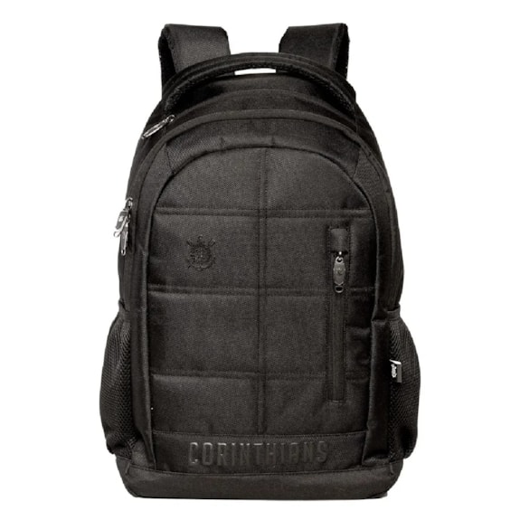 Mochila Corinthians Escolar Esportiva Xeryus All Black Oficial