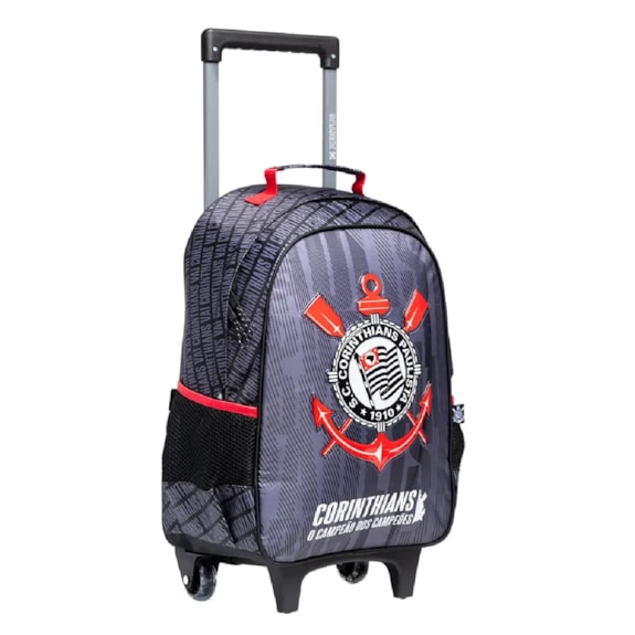 Mochila Escolar Com Rodas Corinthians Escolar Esportiva Xeryus Oficial
