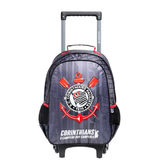 Mochila Escolar Com Rodas Corinthians Escolar Esportiva Xeryus Oficial