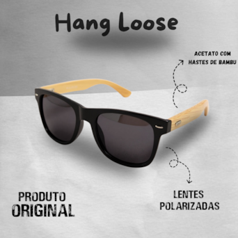 Óculos De Sol Hang Loose Bambu Claro Oficial