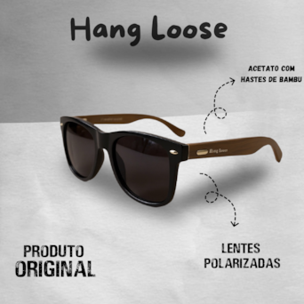 Óculos De Sol Hang Loose Bambu Escuro Oficial
