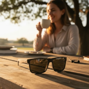 Óculos De Sol Hang Loose Bambu Escuro Preto Original