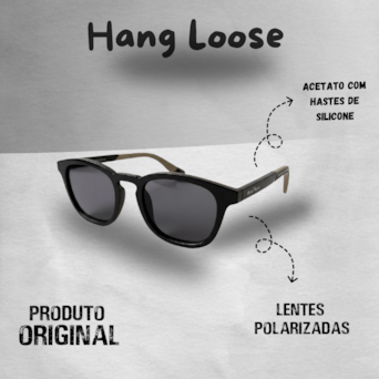 Óculos De Sol Hang Loose Silicone Preto Oficial