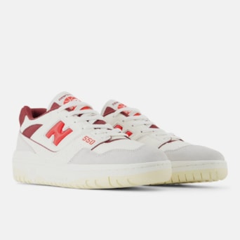 Tênis New Balance 550 Bege e Vermelho - Unissex