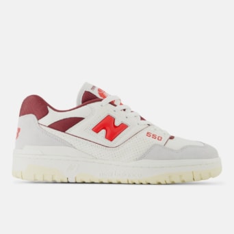Tênis New Balance 550 Bege e Vermelho - Unissex