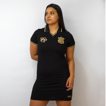 Vestido Corinthians Polo Símbolo Gold - Feminino